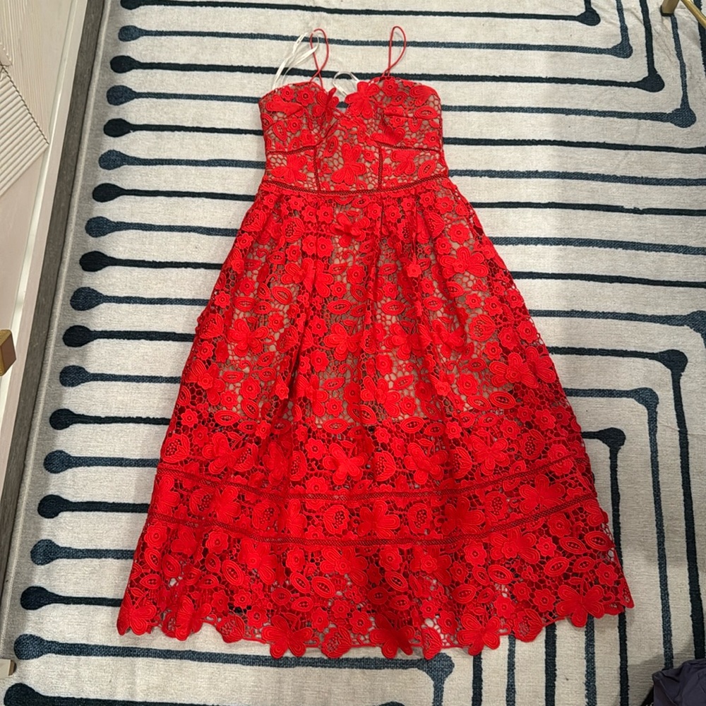 Beautiful red Self-portrait dress